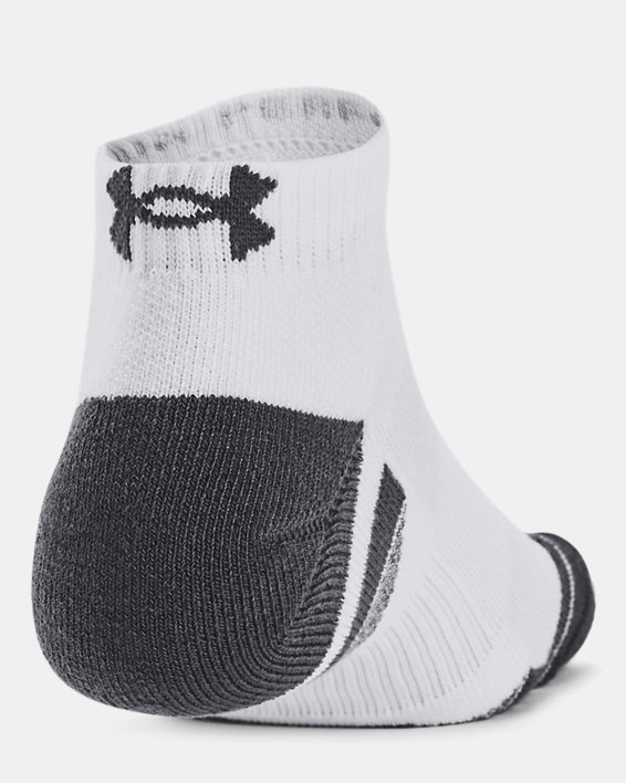 Unisex UA Performance Tech 3-Pack Low Cut Socks in White image number 2